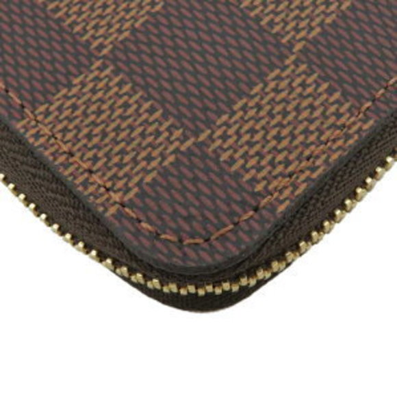 LOUIS VUITTON Coin Case Zippy Damier Canvas Ebene Brown - Picture 4 of 9